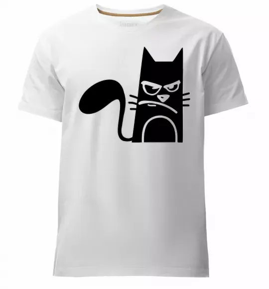 Мужская премиум футболка ANGRY CAT Белый фото
