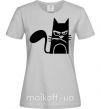 Женская футболка ANGRY CAT Серый фото