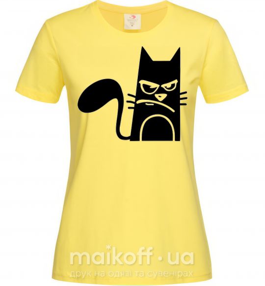 Женская футболка ANGRY CAT Лимонный фото