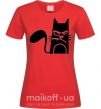Женская футболка ANGRY CAT Красный фото