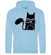 Жіноча толстовка (худі) ANGRY CAT Блакитний фото