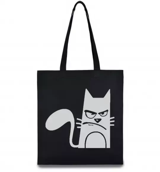 Еко-сумка ANGRY CAT Чорний фото
