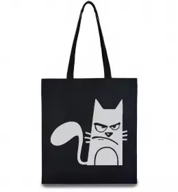 Эко-сумка ANGRY CAT Черный фото