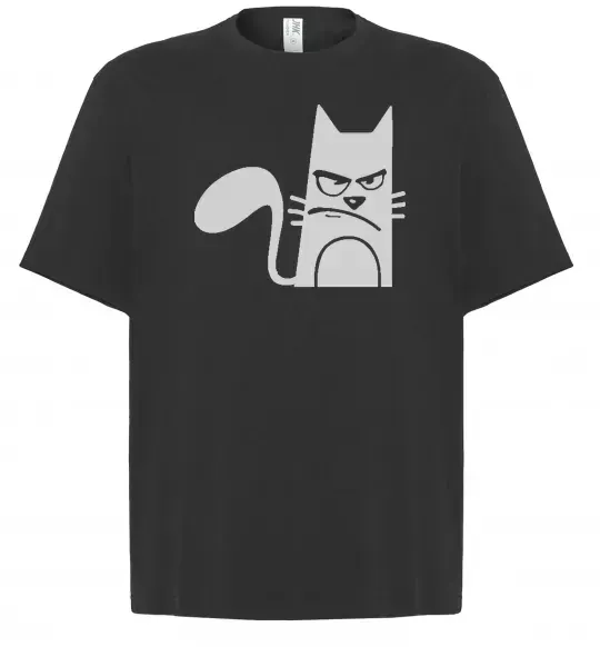 Футболка Оверсайз ANGRY CAT Черный фото