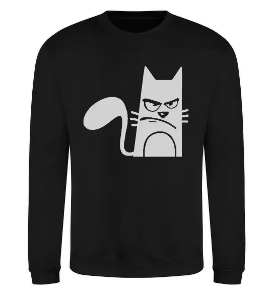 Свитшот ANGRY CAT Черный фото