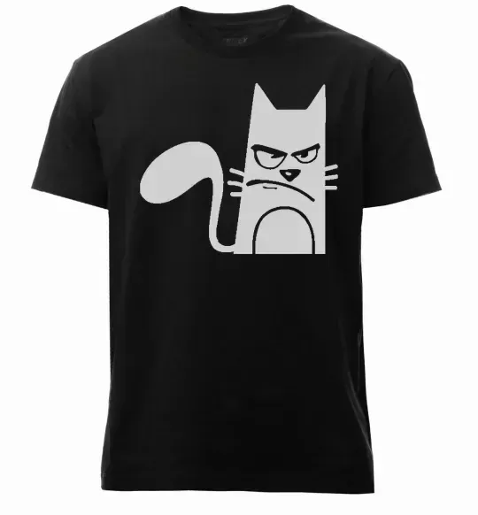 Мужская премиум футболка ANGRY CAT Черный фото