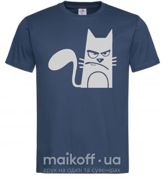 Чоловіча футболка ANGRY CAT Темно-синій фото