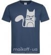 Чоловіча футболка ANGRY CAT Темно-синій фото