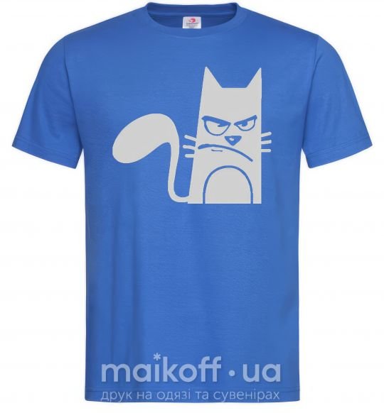 Чоловіча футболка ANGRY CAT Яскраво-синій фото