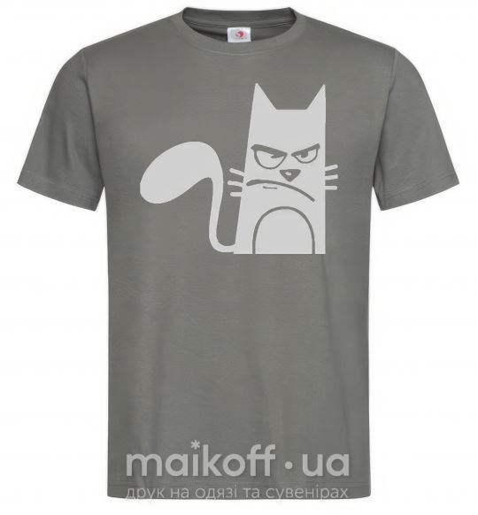 Чоловіча футболка ANGRY CAT Графіт фото