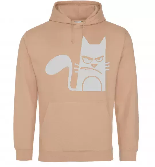 Жіноча толстовка (худі) ANGRY CAT Пісочний фото