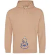 Женская толстовка (худи) Мамин пузожитель Песочный фото