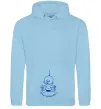Жіноча толстовка (худі) Мамин пузожитель Блакитний фото
