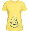 Жіноча футболка Мамин пузожитель Лимонний фото