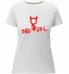 Жіноча преміум футболка BAD GIRL Devil Білий фото