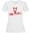 Жіноча футболка BAD GIRL Devil Білий фото