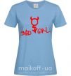 Жіноча футболка BAD GIRL Devil Блакитний фото