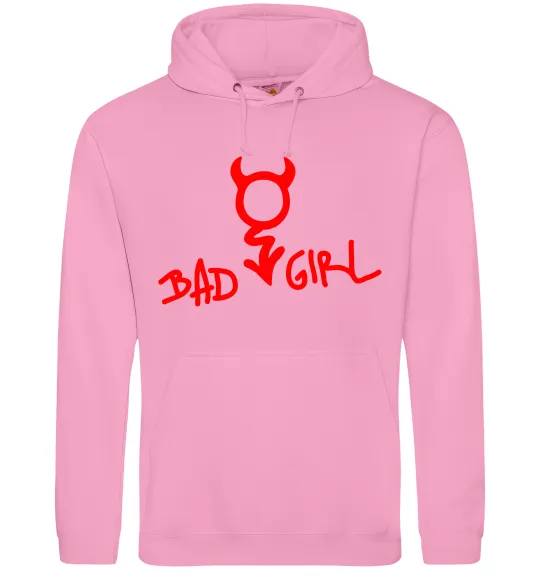 Женская толстовка (худи) BAD GIRL Devil Розовый фото