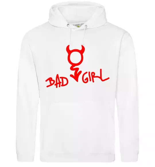Жіноча толстовка (худі) BAD GIRL Devil Білий фото