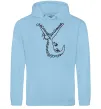 Мужская толстовка (худи) Крокодил Голубой фото