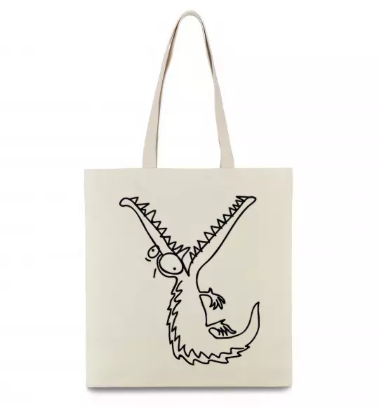 Еко-сумка Крокодил Бежевий фото