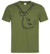 Мужская футболка Крокодил Оливковый фото