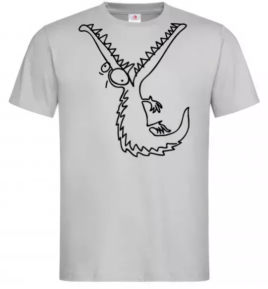 Мужская футболка Крокодил Серый фото