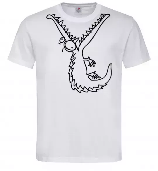 Мужская футболка Крокодил Белый фото