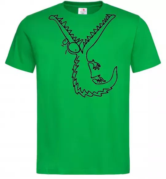 Мужская футболка Крокодил Зеленый фото
