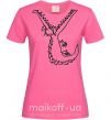 Женская футболка КРОКОДИЛ Ярко-розовый фото