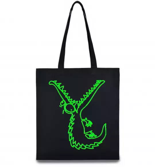 Еко-сумка Крокодил Чорний фото