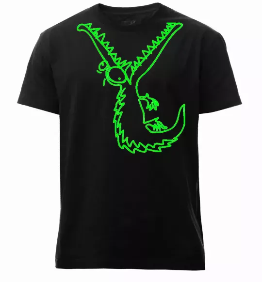 Чоловіча преміум футболка Крокодил Чорний фото
