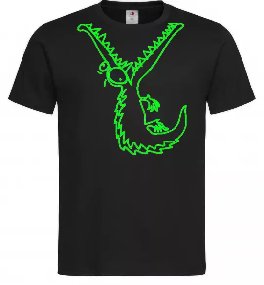 Мужская футболка Крокодил Черный фото