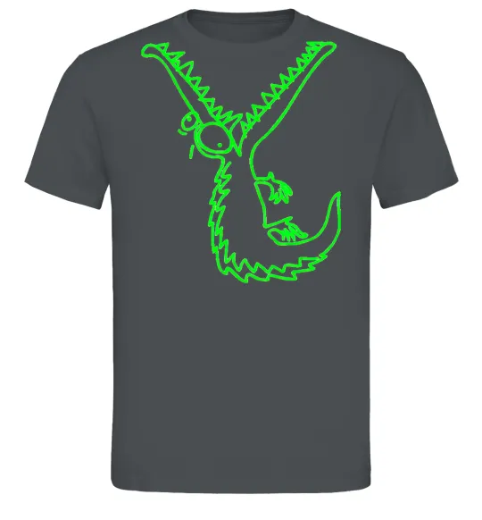 Мужская футболка Крокодил Графит фото