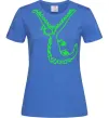 Женская футболка Крокодил Ярко-синий фото