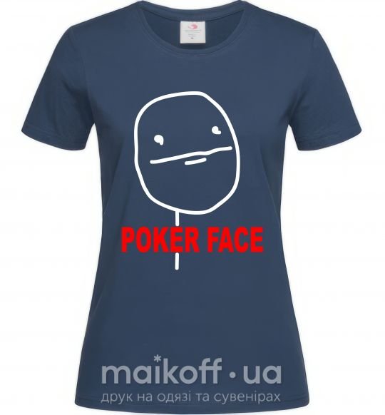 Жіноча футболка POKER FACE Темно-синій фото