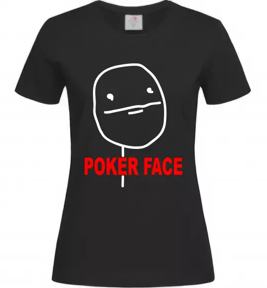Жіноча футболка POKER FACE Чорний фото