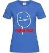 Жіноча футболка POKER FACE Яскраво-синій фото