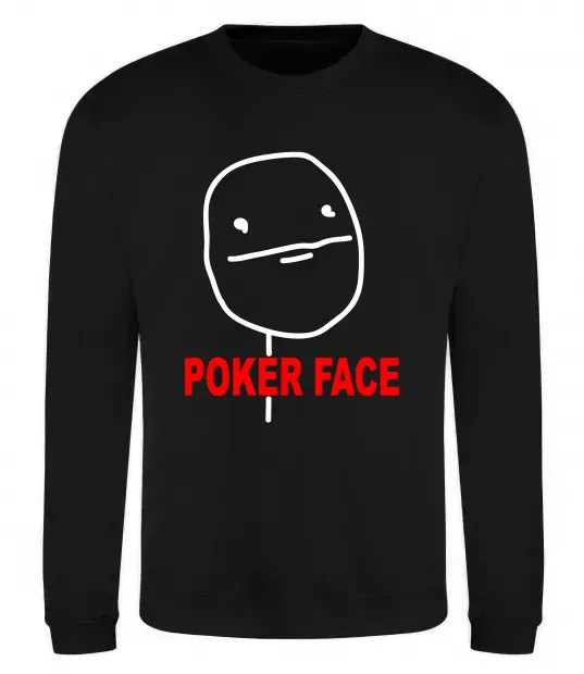 Свитшот POKER FACE Черный фото