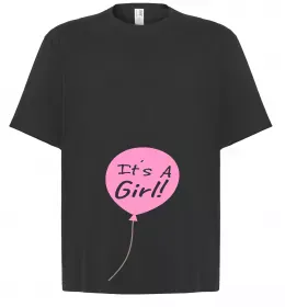 Футболка Оверсайз GIRL галочка Черный фото