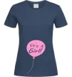 Жіноча футболка GIRL галочка Темно-синій Жіноча футболка GIRL галочка Темно-синій фото