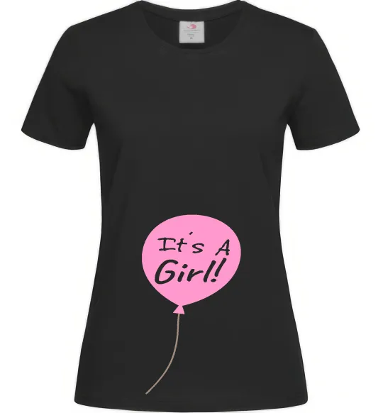 Жіноча футболка GIRL галочка Чорний фото