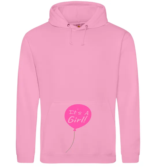 Женская толстовка (худи) GIRL галочка Розовый фото