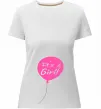 Женская премиум футболка GIRL галочка Белый фото