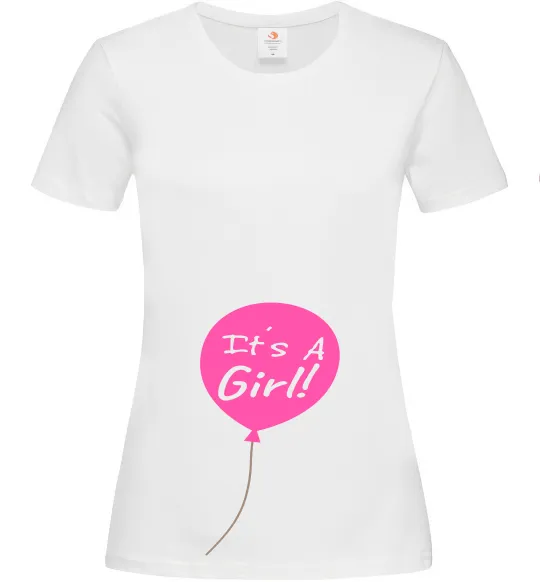 Жіноча футболка GIRL галочка Білий фото