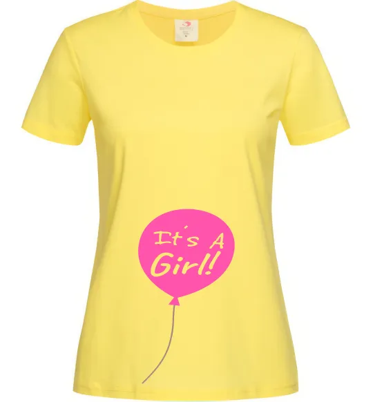 Жіноча футболка GIRL галочка Лимонний фото