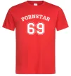 Чоловіча футболка Надпись PORNSTAR 69 Червоний фото