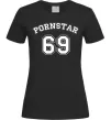 Жіноча футболка Надпись PORNSTAR 69 Чорний фото