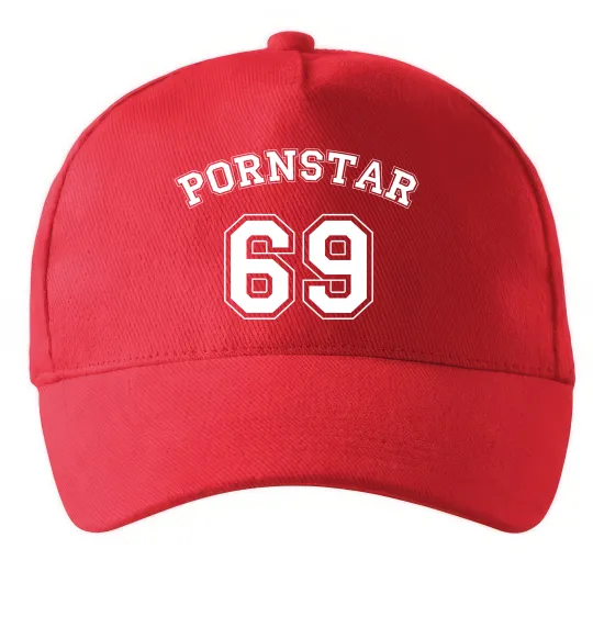 Кепка Надпись PORNSTAR 69 Червоний фото