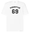 Футболка Оверсайз Надпись PORNSTAR 69 Белый фото